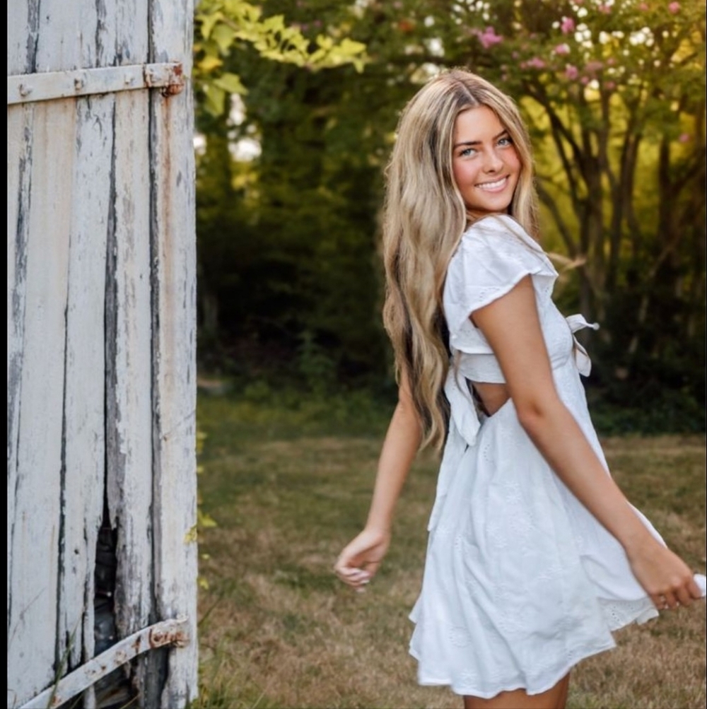 Lulu's White Heavenly Cutie Open Tie-back Mini Dress